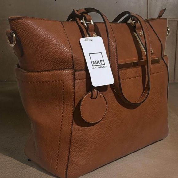 MIA K COLLECTION • MKF Delma Crossbody Tote Bag Handbag Purse Shoulder Satchel - Picture 6 of 8